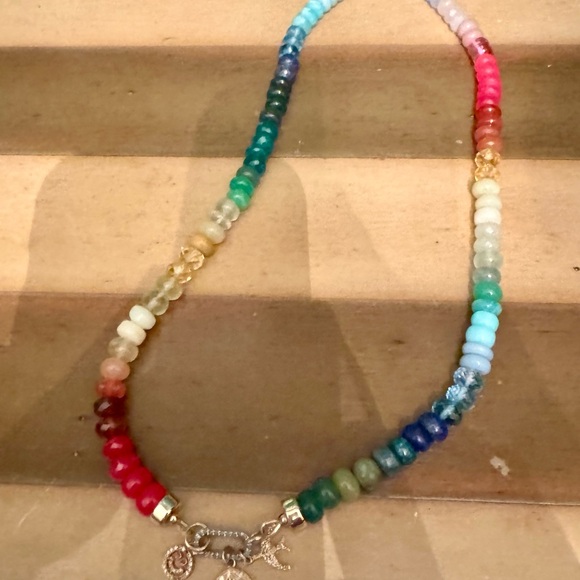 Lynn Rachel Rose 14k and gemstone necklace 19 inches - Picture 6 of 6